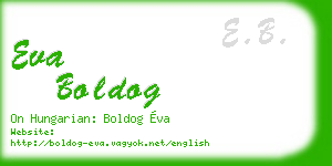 eva boldog business card