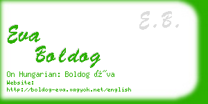 eva boldog business card